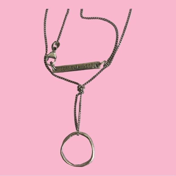 Cornelia Webb Silver Circle Chain Necklace, Mono Me Necklace - Picture 2 of 7